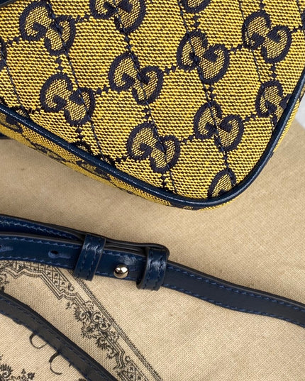 Gucci Marmont Multicolor Small Shoulder Bag 447632 – Beige GG Canvas