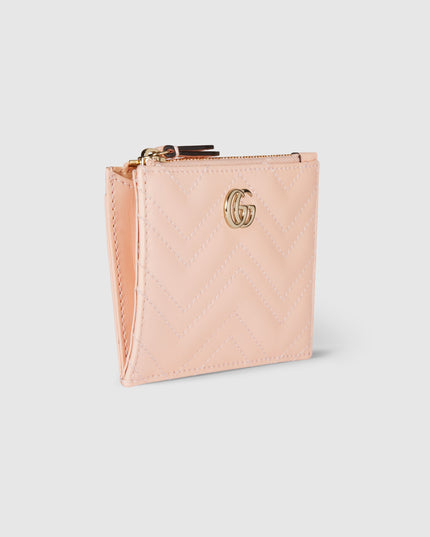 Gucci Marmont Pale Pink Matelassé Leather Key Case