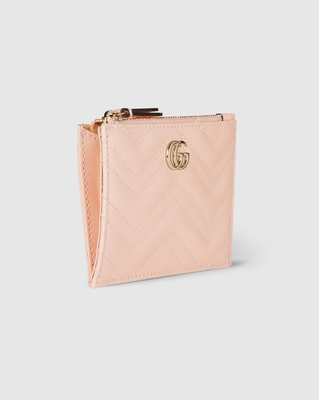 Gucci Marmont Pale Pink Matelassé Leather Key Case