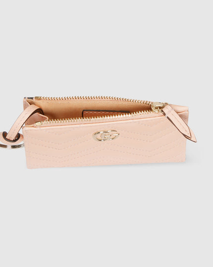 Gucci Marmont Pale Pink Matelassé Leather Key Case