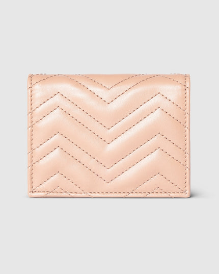 Gucci Marmont Pale Pink Matelassé Leather Wallet