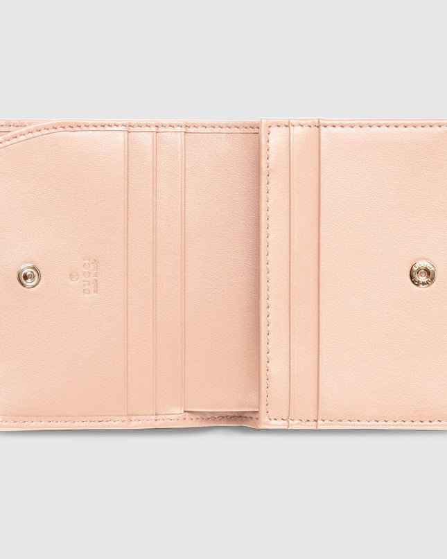 Gucci Marmont Pale Pink Matelassé Leather Wallet