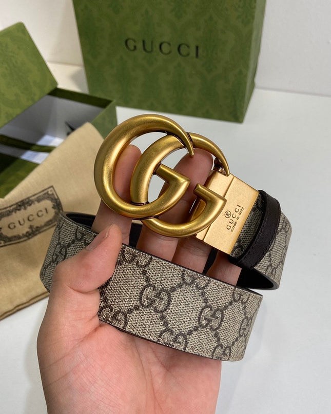 Gucci Marmont Reversible Belt 659416 – Brown Leather
