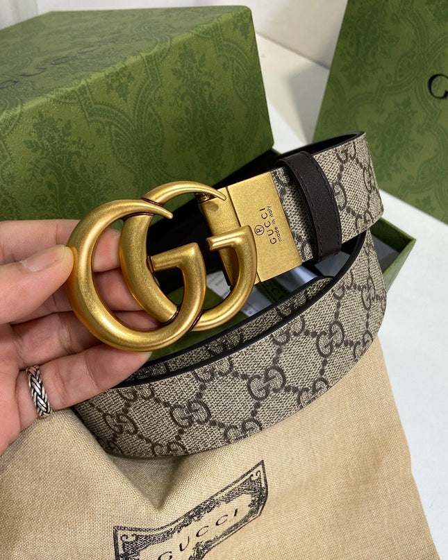 Gucci Marmont Reversible Belt 659416 – Brown Leather