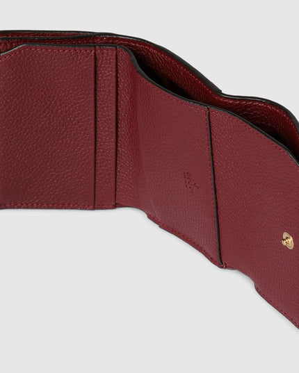 Gucci Marmont Rosso Ancora Leather & GG Supreme Mini Wallet