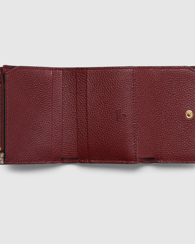 Gucci Marmont Rosso Ancora Leather & GG Supreme Mini Wallet