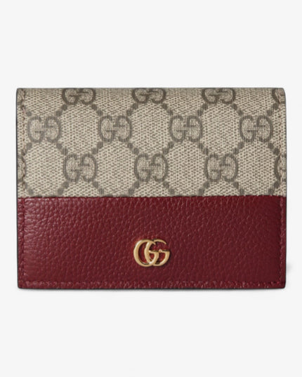Gucci Marmont Rosso Ancora Leather & Supreme Small Wallet