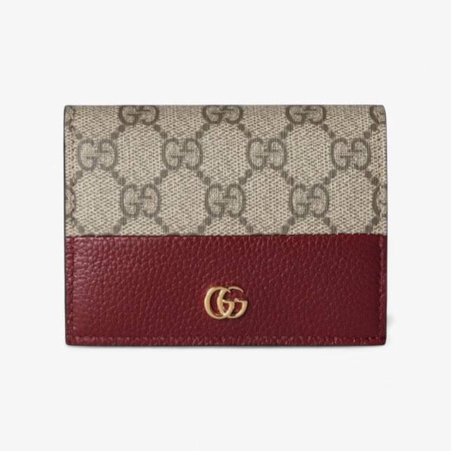 Gucci Marmont Rosso Ancora Leather & Supreme Small Wallet