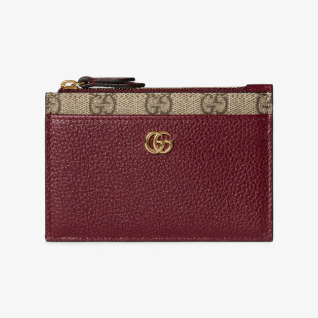 Gucci Marmont Rosso Ancora Leather & Supreme Zip Key Pouch