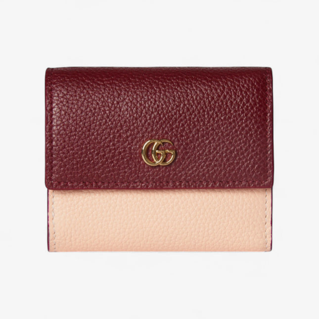 Gucci Marmont Rosso Ancora and Pink Leather Mini Wallet