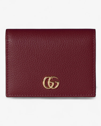 Gucci Marmont Rosso Ancora and Pink Leather Small Wallet
