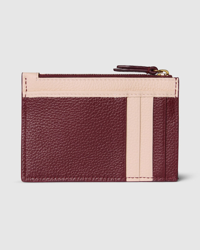 Gucci Marmont Rosso Ancora and Pink Leather Zip Key Pouch