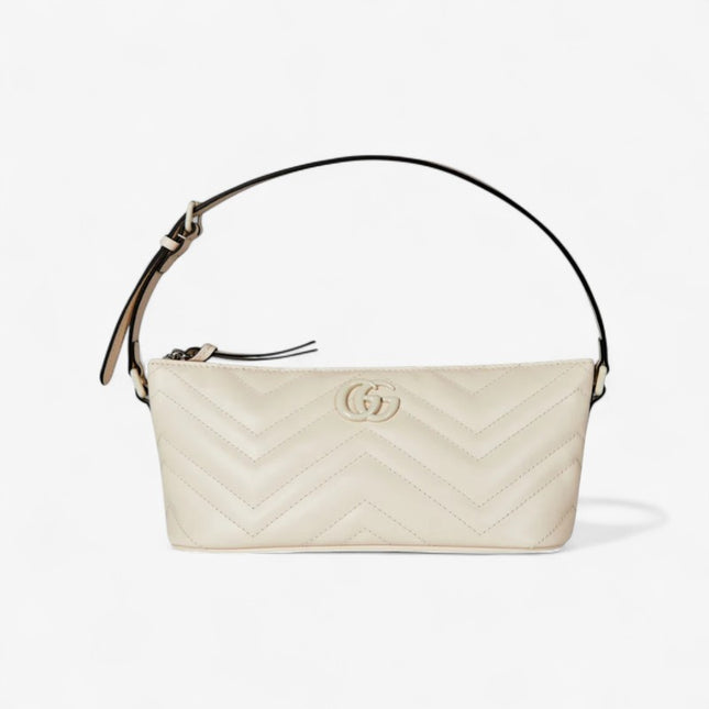Gucci Marmont Shoulder Bag 739166 – White Matelassé Leather