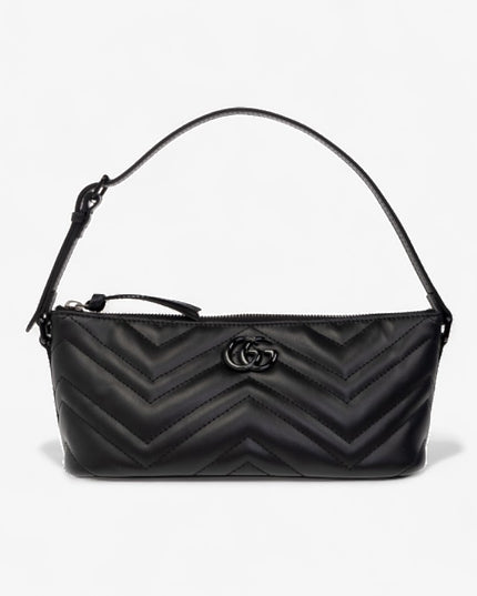 Gucci GG Marmont Mini Shoulder Bag – Black Matelassé Leather