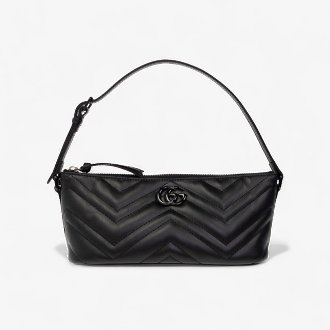 Gucci GG Marmont Mini Shoulder Bag – Black Matelassé Leather