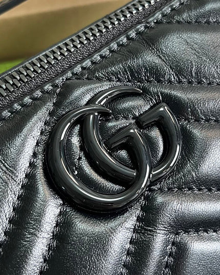 Gucci GG Marmont Mini Shoulder Bag – Black Matelassé Leather