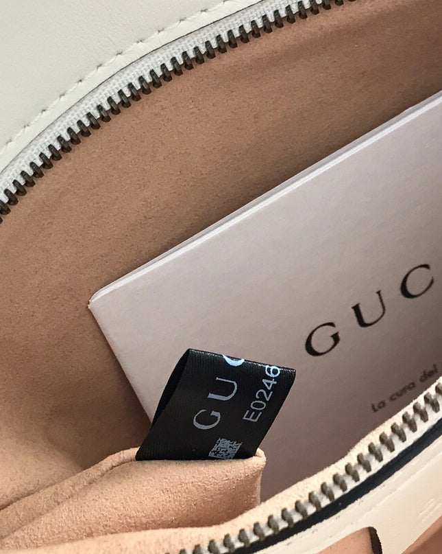 Gucci Marmont Small Matelassé Shoulder Bag 443497 White