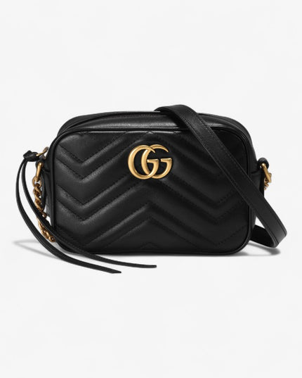 Gucci Marmont Small Matelassé Shoulder Bag 447632 Black