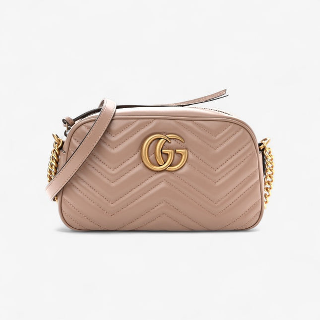 Gucci Marmont Small Matelassé Shoulder Bag 447632 Dusty Pink