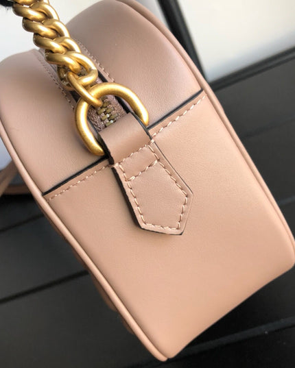 Gucci Marmont Small Matelassé Shoulder Bag 447632 Dusty Pink