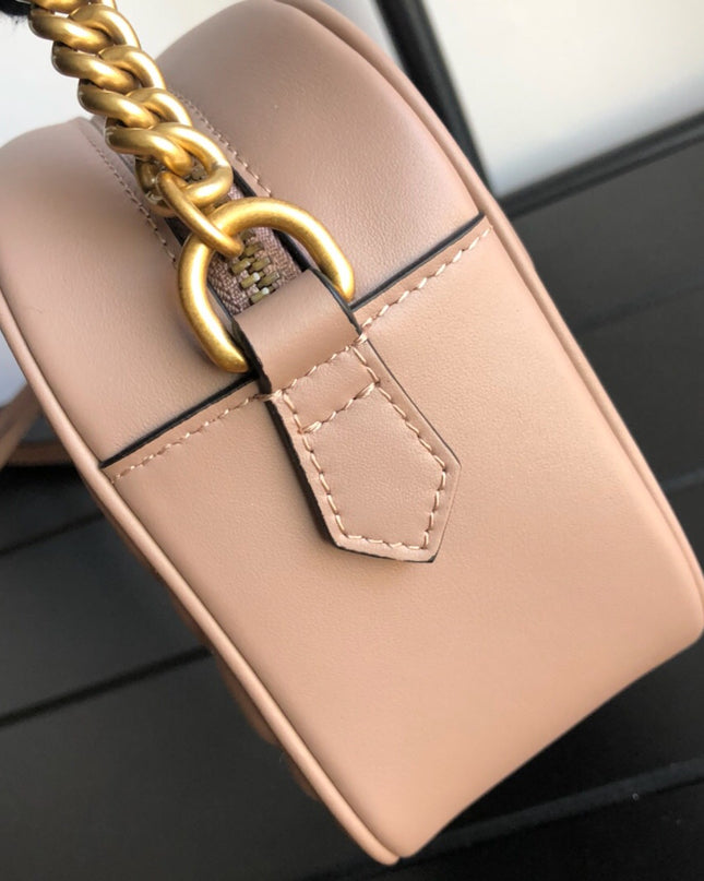 Gucci Marmont Small Matelassé Shoulder Bag 447632 Dusty Pink