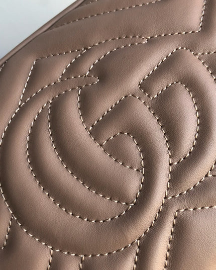 Gucci Marmont Small Matelassé Shoulder Bag 447632 Dusty Pink