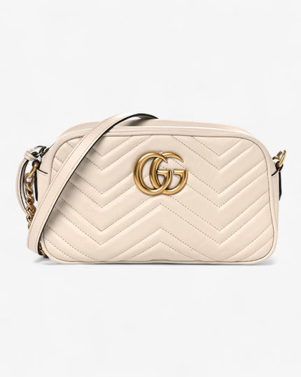 Gucci Marmont Small Matelassé Shoulder Bag 447632 White