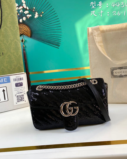 Gucci Marmont Small Seqiin Shoulder Bag 443497