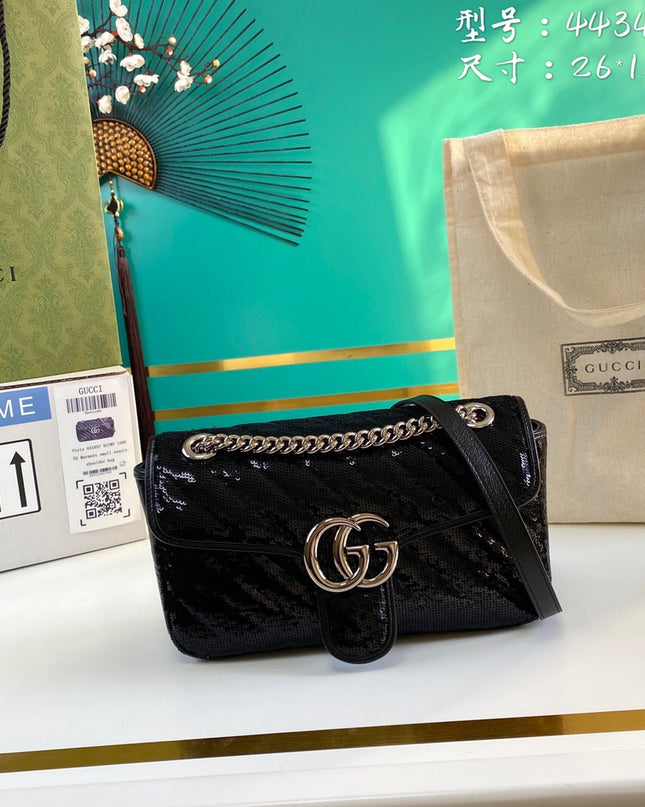 Gucci Marmont Small Seqiin Shoulder Bag 443497