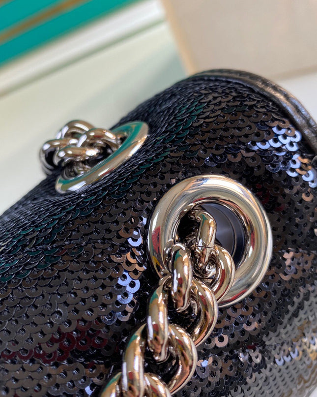 Gucci Marmont Small Seqiin Shoulder Bag 443497
