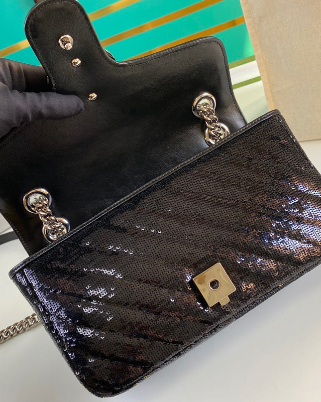 Gucci Marmont Small Seqiin Shoulder Bag 443497