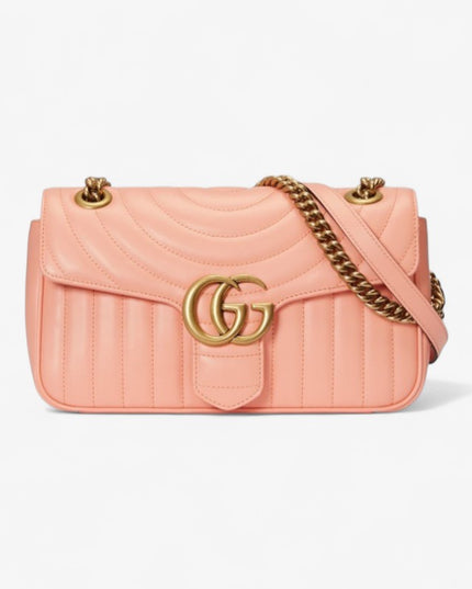 Gucci GG Marmont Small Shoulder Bag – Light Pink Leather