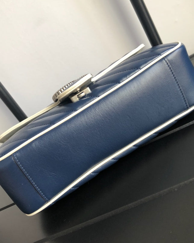 Gucci Marmont Small Shoulder Bag 443497 Blue