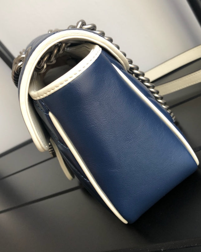Gucci Marmont Small Shoulder Bag 443497 Blue