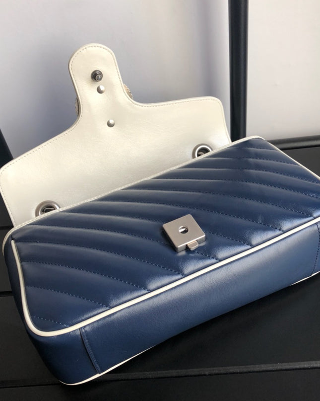 Gucci Marmont Small Shoulder Bag 443497 Blue