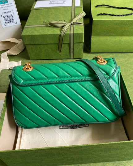 Gucci Marmont Small Shoulder Bag 443497 Green