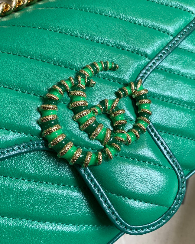 Gucci Marmont Small Shoulder Bag 443497 Green