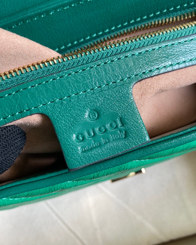 Gucci Marmont Small Shoulder Bag 443497 Green
