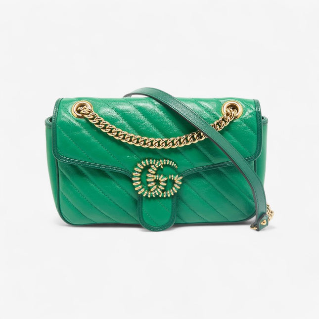 Gucci Marmont Small Shoulder Bag 443497 Green