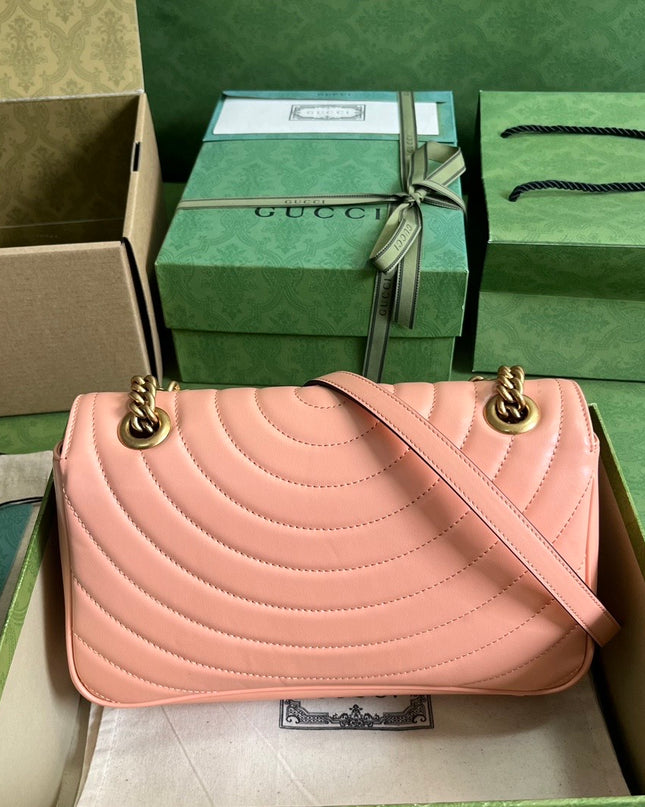 Gucci GG Marmont Small Shoulder Bag – Light Pink Leather