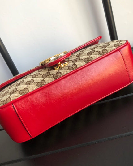 Gucci GG Marmont Small Shoulder Bag – Red Trim