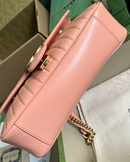 Gucci GG Marmont Small Shoulder Bag – Light Pink Leather
