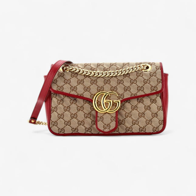 Gucci GG Marmont Small Shoulder Bag – Red Trim
