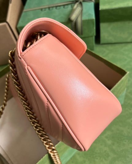 Gucci GG Marmont Small Shoulder Bag – Light Pink Leather