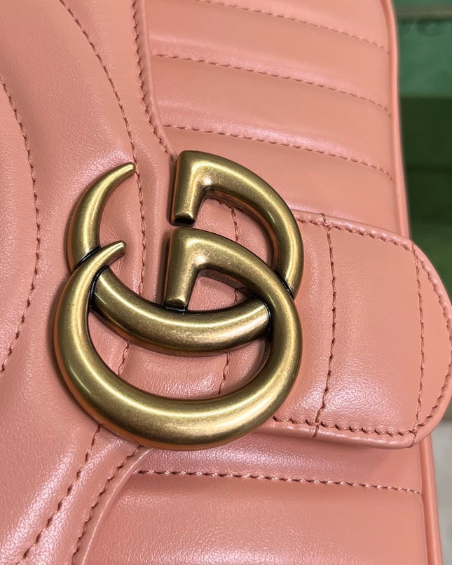 Gucci GG Marmont Small Shoulder Bag – Light Pink Leather