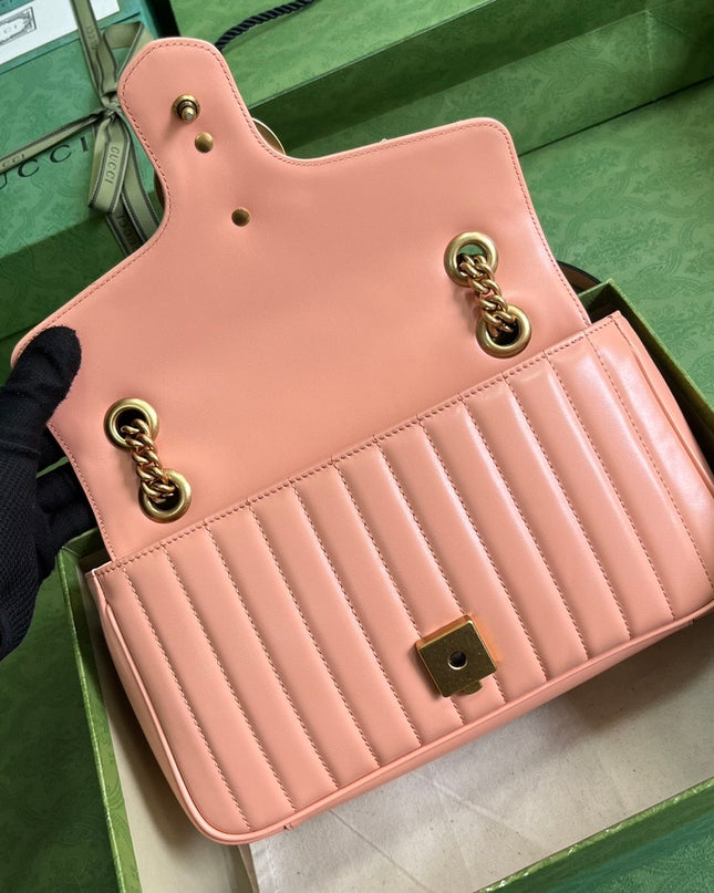 Gucci GG Marmont Small Shoulder Bag – Light Pink Leather