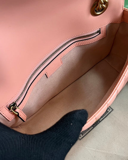 Gucci GG Marmont Small Shoulder Bag – Light Pink Leather