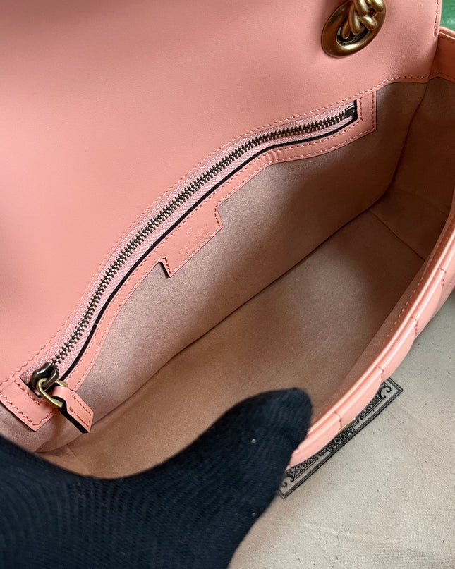 Gucci GG Marmont Small Shoulder Bag – Light Pink Leather