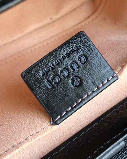 Gucci GG Supreme Canvas & Black Leather 443497