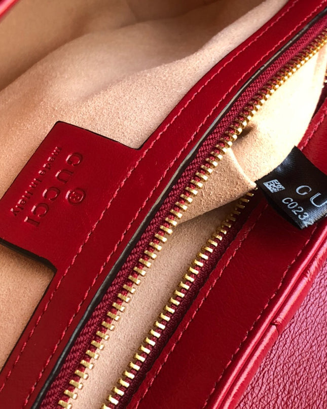 Gucci GG Marmont Small Shoulder Bag – Red Trim